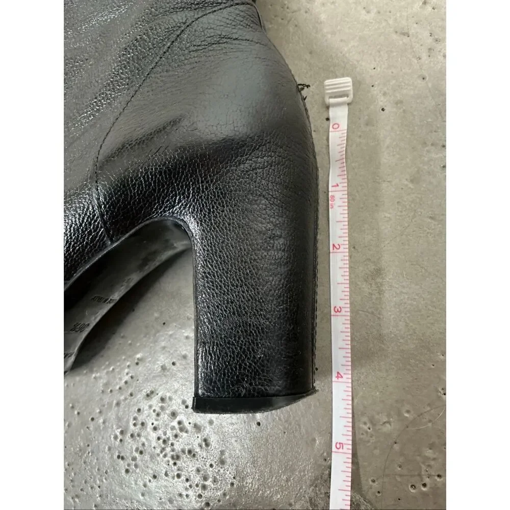 Balenciega Leather Studded Boots | Black in 36.5